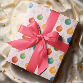 Waterverf Kerst Ornamenten & Sneeuwvlokken - Cadeaupapier