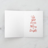 Waterverf Kerst-Ornamenten Wintersneeuw Feestdagen Kaart (Binnen)