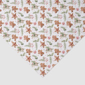 Waterverf Kerst peperkoek betegeld Tissuepapier (Detail)