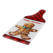 Waterverf Kerst peperkoek man Snijplank (Hoek)