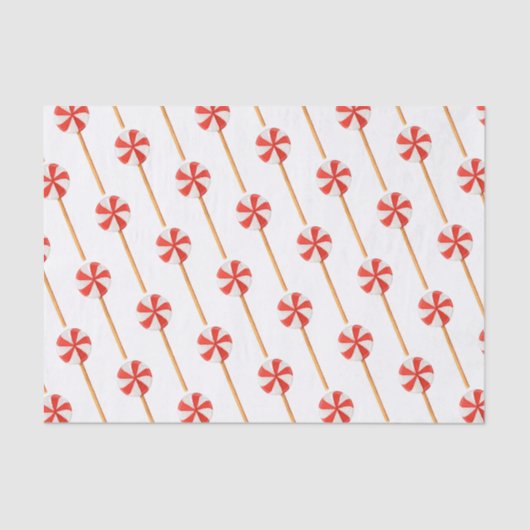 Waterverf Kerst Pepermunt Cake Poppen Tissuepapier (Voorkant)