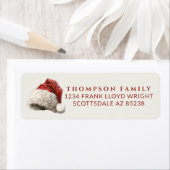  Waterverf Kerst Pet Retouradres Etiket (Insitu)