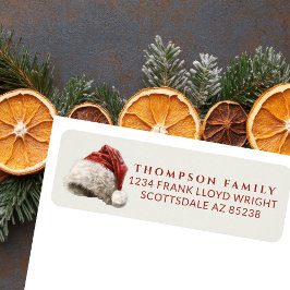  Waterverf Kerst Pet Retouradres Etiket