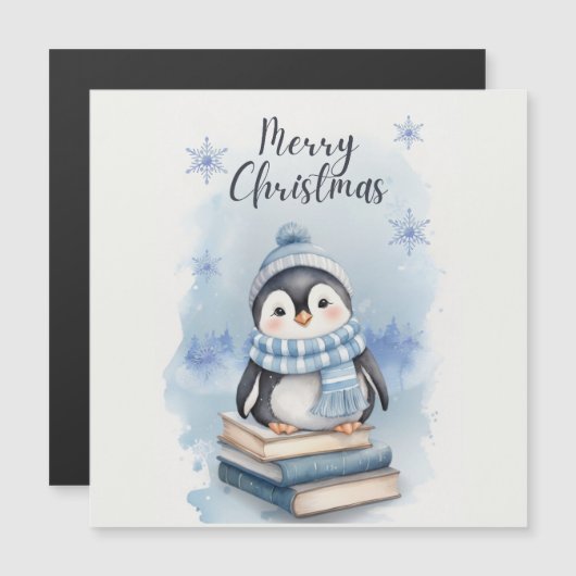 Waterverf Kerst Pinguïn (Voorkant / Achterkant)