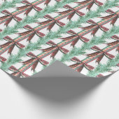 Waterverf Kerst Plaid Bow Garland Cadeaupapier (Hoek)