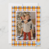 Waterverf Kerst Plaid Bow Garland Foto Feestdagenkaart (Achterkant)