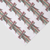 Waterverf Kerst Plaid Bow Garland Tissuepapier (Detail)