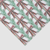 Waterverf Kerst Plaid Bow Garland Tissuepapier (Detail)