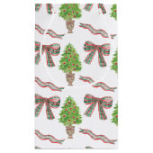 Waterverf Kerst Plaid Bow & Topiary Klein Cadeauzakje (Achterkant)