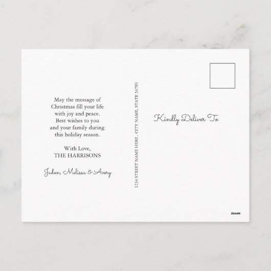 Waterverf Kerst Polar Beer Briefkaart (Achterkant)