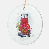 Waterverf Kerst Polar Beer in Trui Keramisch Ornament (Links)