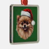 Waterverf Kerst Pommeren Ornament (Rechts)