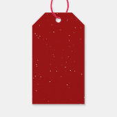 Waterverf Kerst Pommerse hond Cadeaulabel (Achterkant)