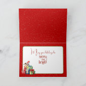 Waterverf kerst puppy met Pet Kaart (Binnen)