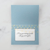 Waterverf kerst rendieren in verwarde lichten feestdagen kaart (Binnen)