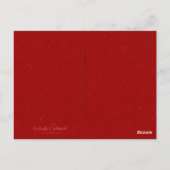 Waterverf Kerst Robin Wenskaart Briefkaart (Achterkant)