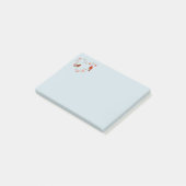 Waterverf Kerst Rode Vogel Kardinaal Holly Post-it® Notes (Schuin)