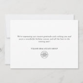 Waterverf Kerst Rode Vogel Zakelijke Groet Feestdagenkaart (Achterkant)