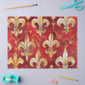 Waterverf Kerst Rood Goud Bloem Tissuepapier (Craft)