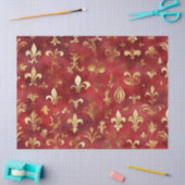 Waterverf Kerst Rood Goud Bloem Tissuepapier (Craft)