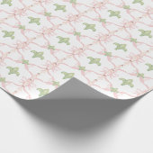 Waterverf Kerst Roze & Groene Ballerina Cadeaupapier (Hoek)