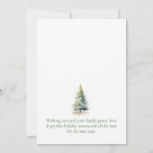 Waterverf Kerst Schattige Dieren Kaart (Achterkant)