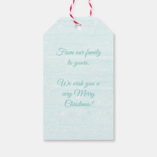 Waterverf Kerst Schattigee bosdieren Cadeaulabel (Achterkant)