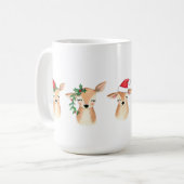 Waterverf Kerst Schattigee Caribou Mok (Voorkant links)