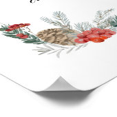 Waterverf Kerst Schrift muur kunst Poster (Hoek)