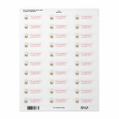 Waterverf Kerst Sinaasappels Plaid Boog Monogram Etiket (Full Sheet)