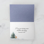 Waterverf kerst sneeuwman met geschenken feestdagen kaart (Binnen)