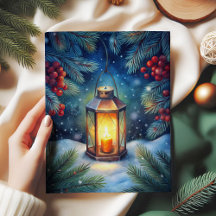 Waterverf Kerst tissuepapier rustieke rood groen