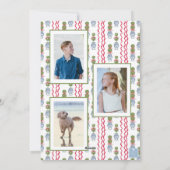 Waterverf Kerst Topiary Bamboe Foto Feestdagenkaart (Achterkant)