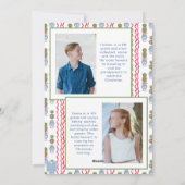 Waterverf Kerst Topiary Bamboe Foto Feestdagenkaart (Achterkant)