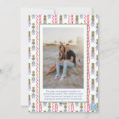 Waterverf Kerst Topiary Bamboe Foto Feestdagenkaart (Achterkant)