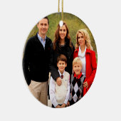 Waterverf Kerst Uil Familie Foto Keramisch Ornament (Rechts)