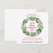 Waterverf Kerst Vakantie Krans CUSTOM Kaart (Voorkant / Achterkant)