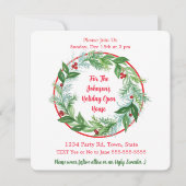 Waterverf Kerst Vakantie Krans CUSTOM Kaart (Voorkant)