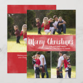 Waterverf kerst | Vakantieknopkaart Feestdagenkaart (Voorkant / Achterkant)