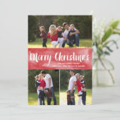 Waterverf kerst | Vakantieknopkaart Feestdagenkaart (Staand voorkant)