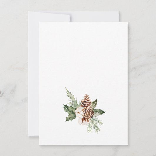 Waterverf kerst: Verkeersaankondiging Aankondiging (Achterkant)