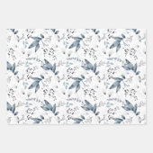 Waterverf Kerst Verpakking Lakens Set van 3 Inpakpapier Vel (Voorkant 2)