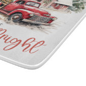 Waterverf Kerst  Vrachtwagen en Schuur Snijplank (Hoek)