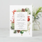 Waterverf Kerst Vrijgezellenfeest Kaart (Staand voorkant)