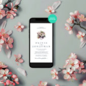 Waterverf Kerst Winter Floral Wedding Kaart