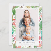 Waterverf kerstaven Botanische chemicaliën Moderne Feestdagenkaart (Voorkant)