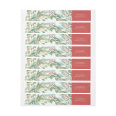 Waterverf kerstaven en Berry Pattern (Vel)