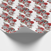 Waterverf kerstavond in Gnomes Holiday Cadeaupapier (Hoek)