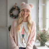 Waterverf kerstavond met een meisje met een licht t-shirt