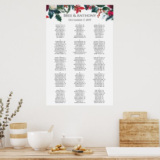 Waterverf kerstavond poster (Keuken)